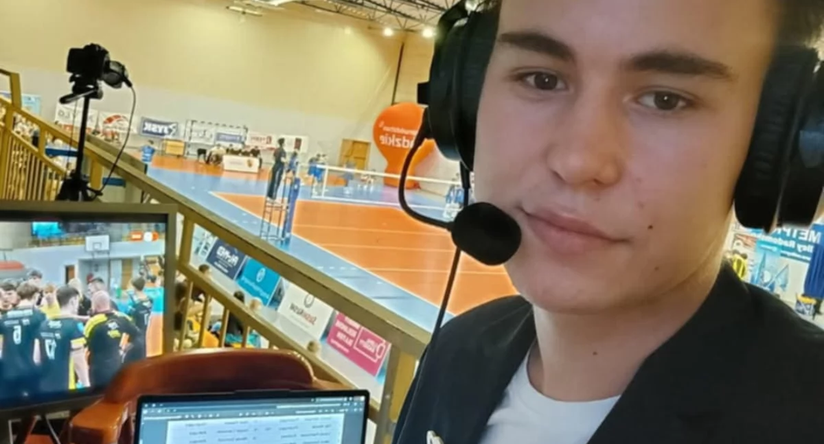 Uczeń Elektryka Filip Majewski będzie komentował Mistrzostw Polski Juniorek Młodszych w Piłce Siatkowej