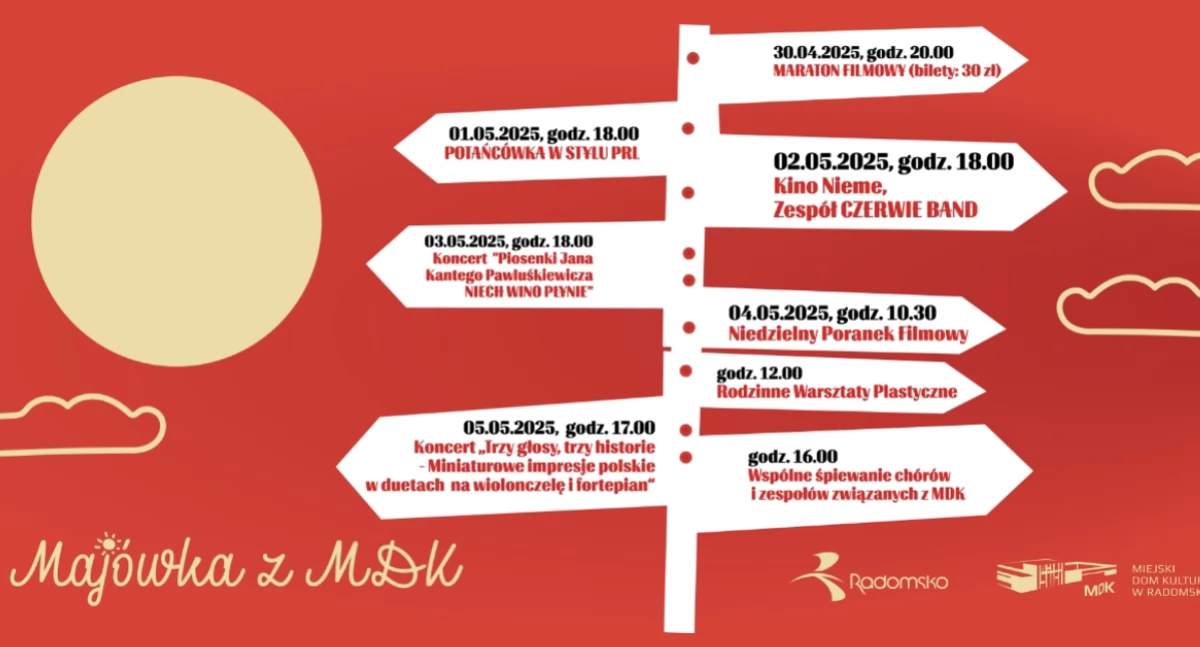 Miejski Dom Kultury zaprasza na Majówkę. Sprawdź, co w programie