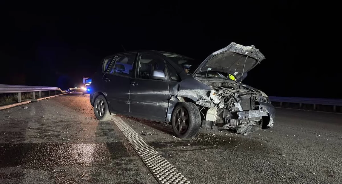 Strażacy z Radomska wezwani do wypadku na autostradzie A1. Poszkodowane zostały trzy osoby