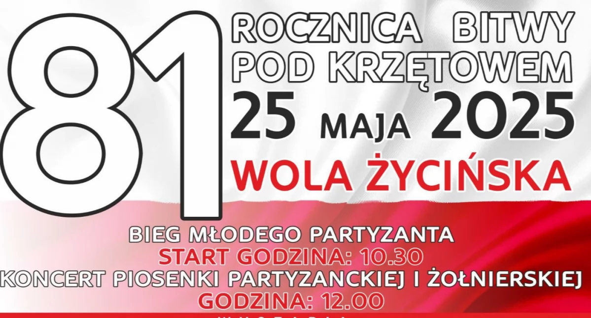  81. rocznica zwycięskiej bitwy pod Wolą Życińską. 150 dzieci weźmie udział w Biegu Partyzanta