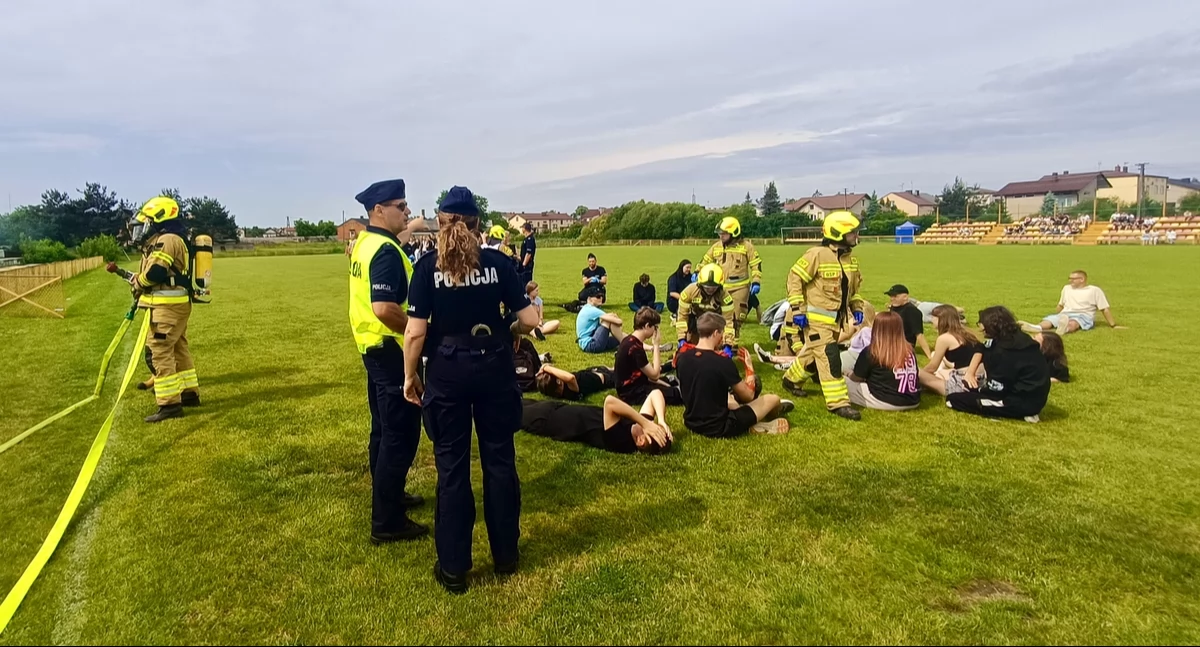 „Stadion 2025”. Ćwiczenia policjantów, strażaków, ratowników i ludzi z zarządzania kryzysowego w Przedborzu