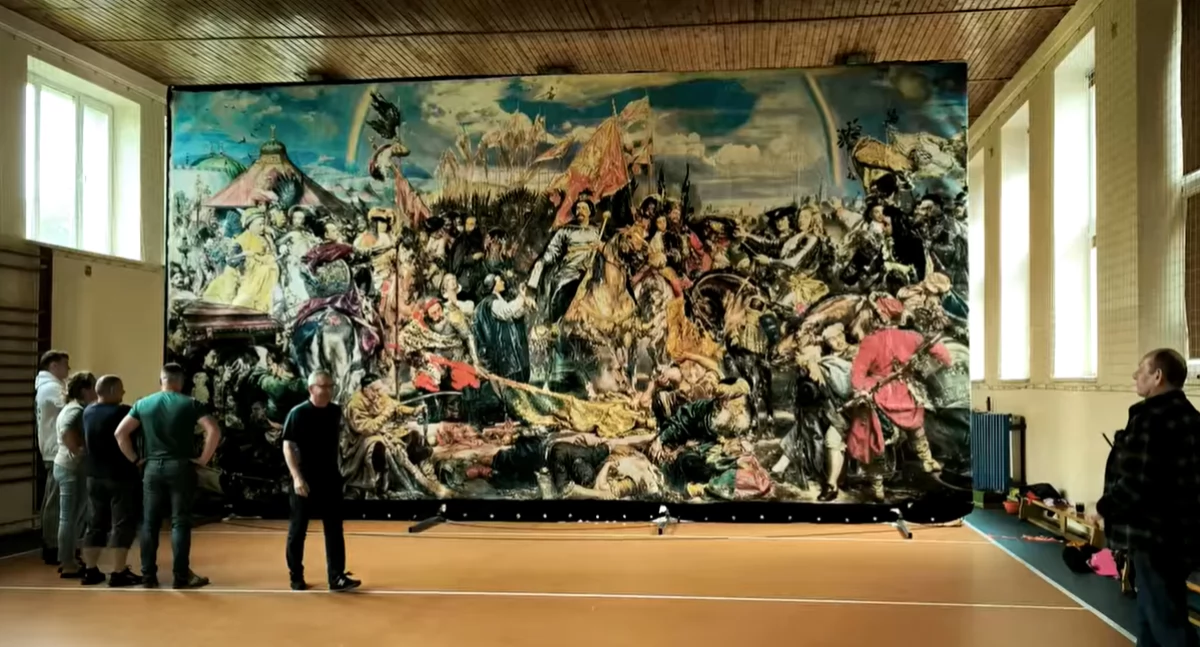 Tydzień trwała prezentacja haftowanej repliki ,,Sobieski pod Wiedniem” w Przedborzu. Kopia obrazu zrobiła wrażenie na oglądających