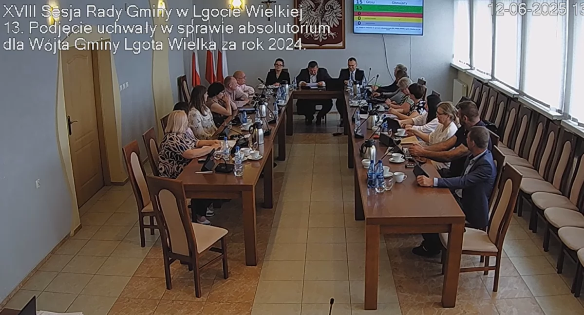 Wotum zaufania i absolutorium dla wójta Gminy Lgota Wielka. Radni pozytywnie ocenili stan finansów i skuteczność działań wójta w 2024 roku