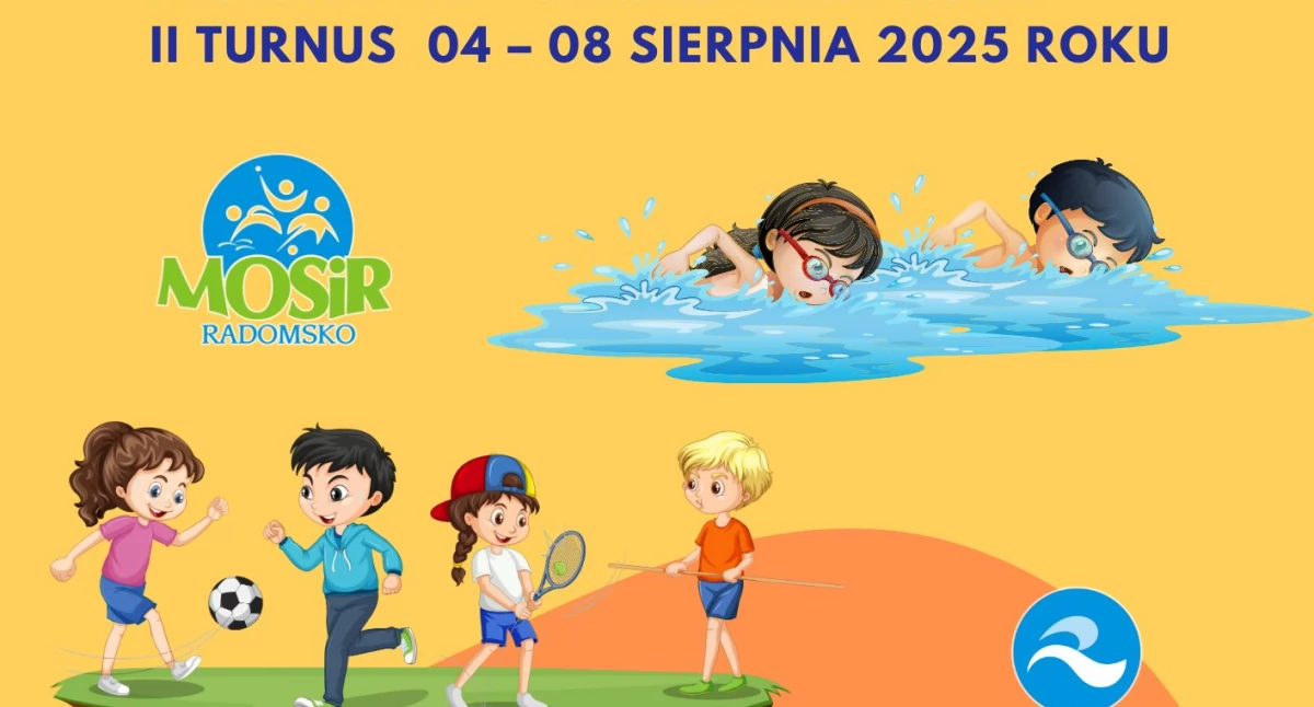 Zajęcia sportowo rekreacyjne z MOSiR.  4 sierpnia rozpocznie się drugi turnus zajęć dla dzieci