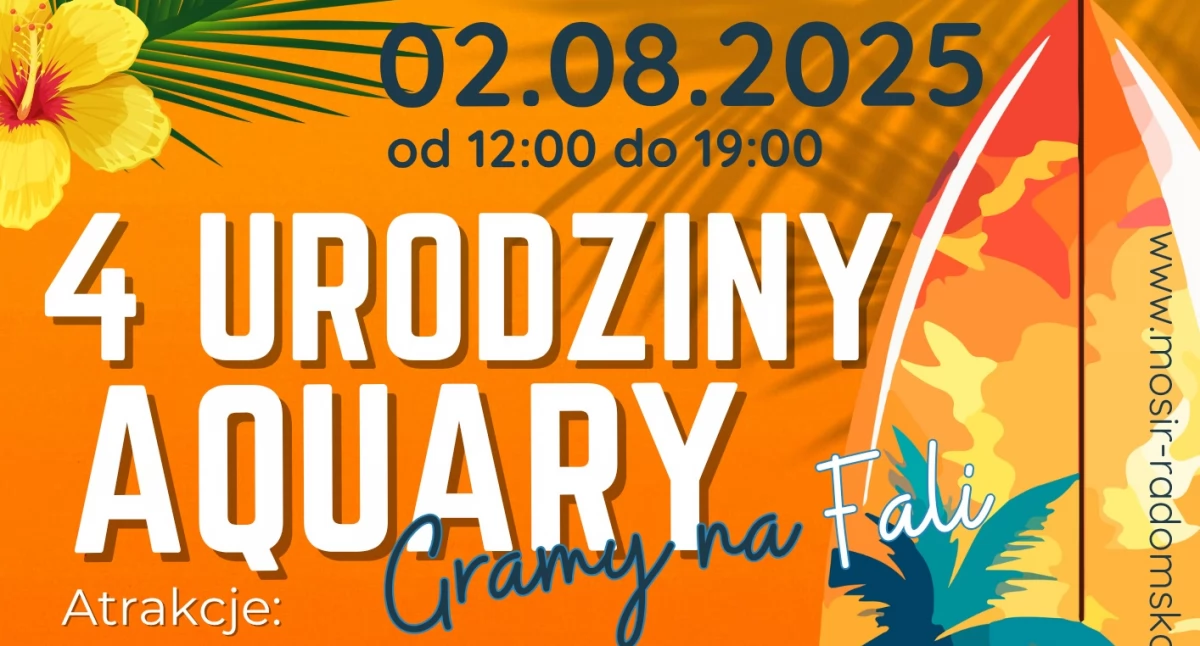 Gramy na Fali. Na początku sierpnia czwarte urodziny basenu Aquara 