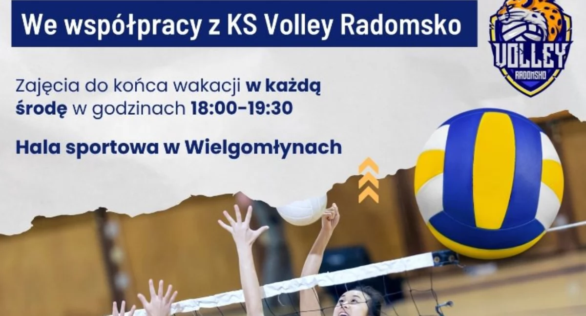 Aktywne wakacje. GOKiS w Wielgomłynach zaprasza dzieci i młodzież na zajęcia z siatkówki