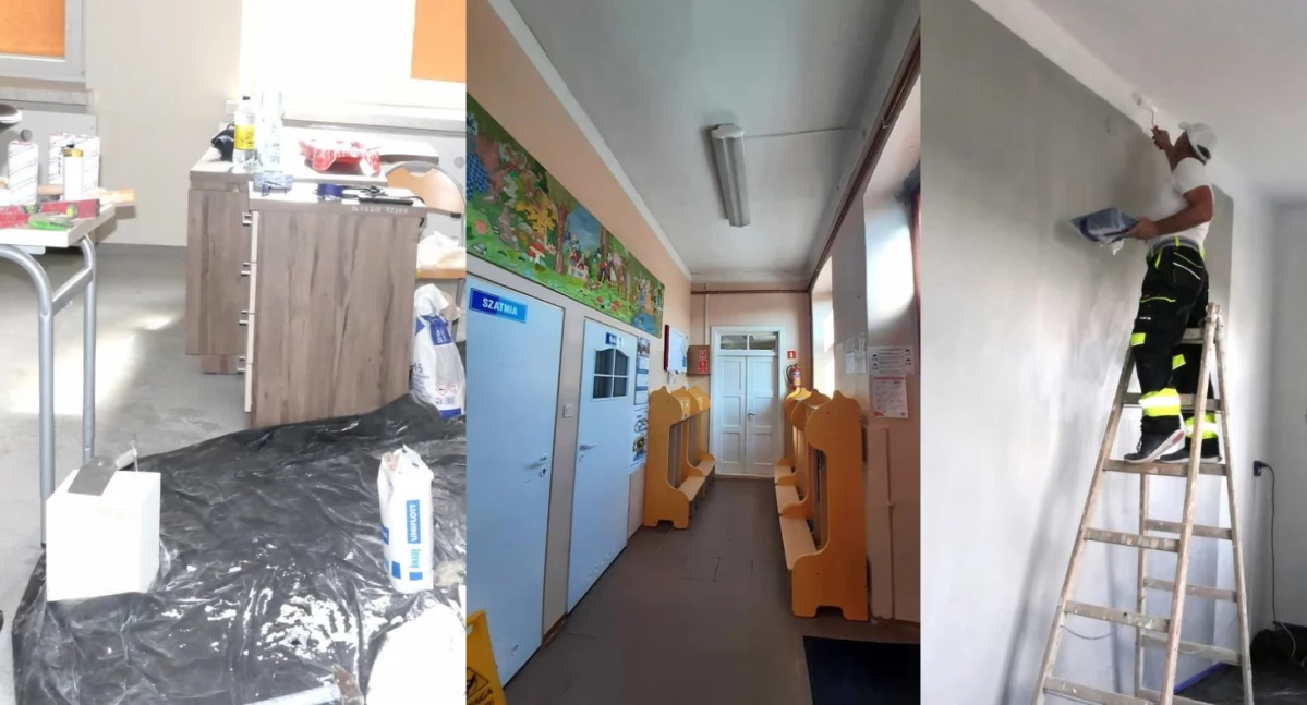 Wakacyjne remonty w dwóch placówkach oświatowych gminy Radomsko. Pierwszy dzwonek tuż, tuż...