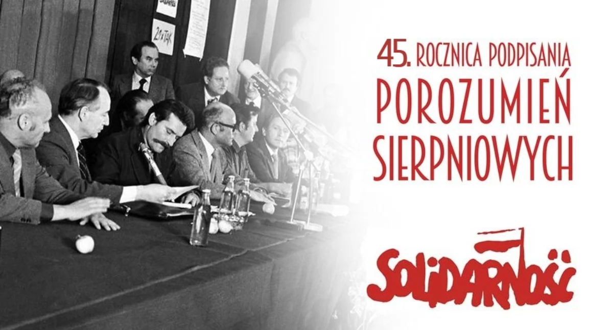 Miejskie obchody 45. rocznicy podpisania Porozumień Sierpniowych i powstania Niezależnego Samorządnego Związku Zawodowego „Solidarność”