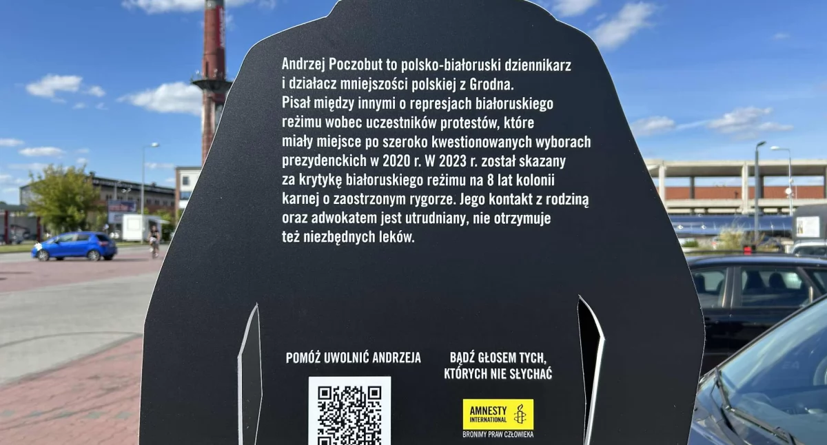 Akcja Amnesty International na terenie Galerii Radomsko w obronie białoruskich więźniów