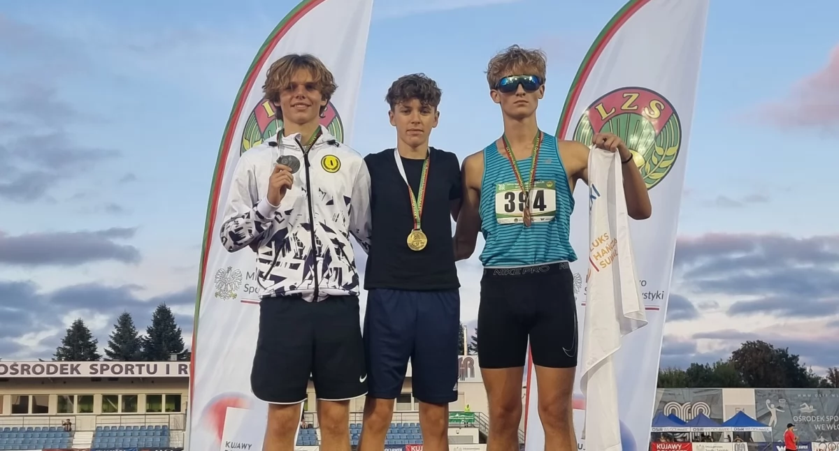 Zawodnik Athletics Team Radomsko Mikołaj Dobrowolski wicemistrzem Krajowego Zrzeszenia LZS U16 