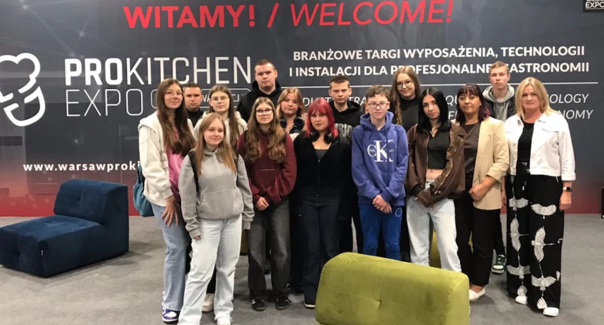 Uczniowie technikum żywienia z Dobryszyc odwiedzili targi ProKitchen Expo w Warszawie w ramach unijnego projektu