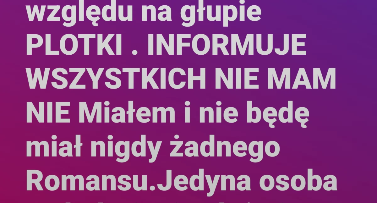 Kucharski: Informuję, że nie miałem romansu. „Są jakieś granice?