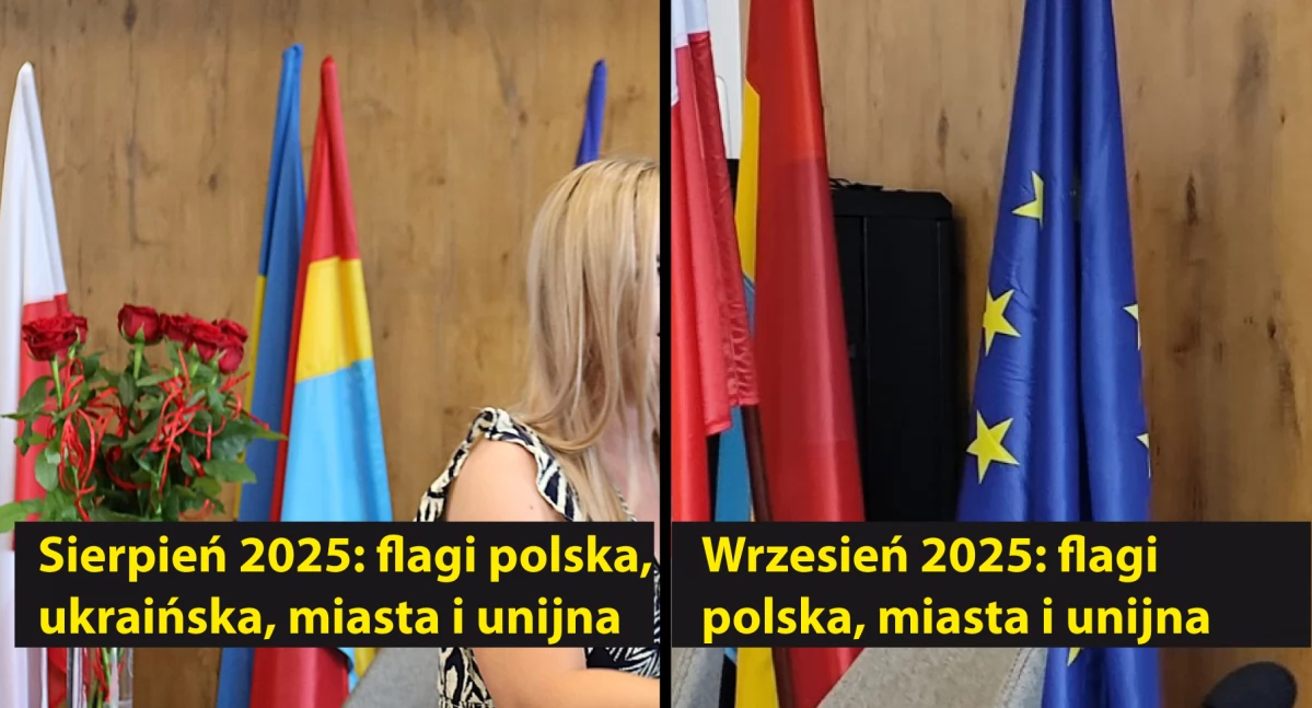 Radny Spólnicki pyta: Gdzie jest ukraińska flaga? Była w sali obrad urzędu i zniknęła