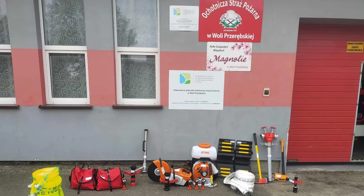 OSP Wola Przerębska z nowym sprzętem dzięki wsparciu WFOŚiGW i Gminy Masłowice