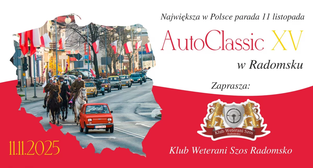 W 107. rocznicę Święta Niepodległości ulicami Radomska przejedzie parada klasyków 