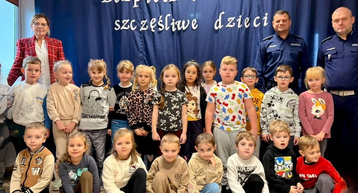 Bezpieczne dzieci, szczęśliwe dzieci. Policjanci spotkali się z uczniami PSP w Wielgomłynach