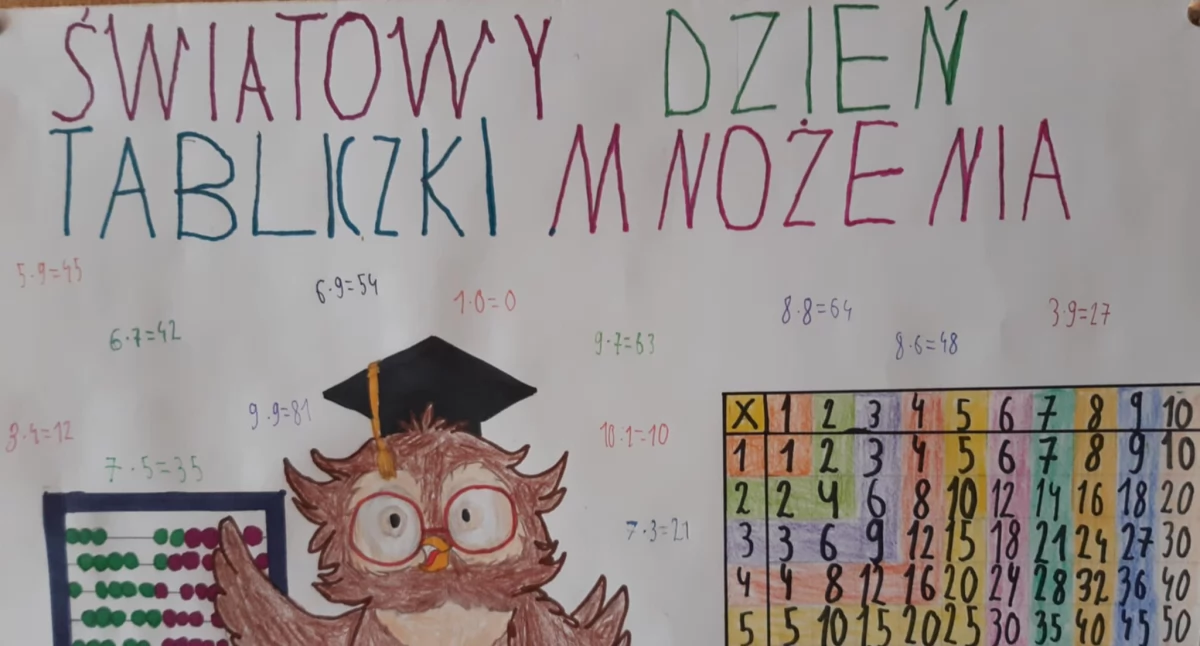 Światowy Dzień Tabliczki Mnożenia. Uczniowie PSP w Woli Blakowej uczcili to wydarzenie w wyjątkowy sposób