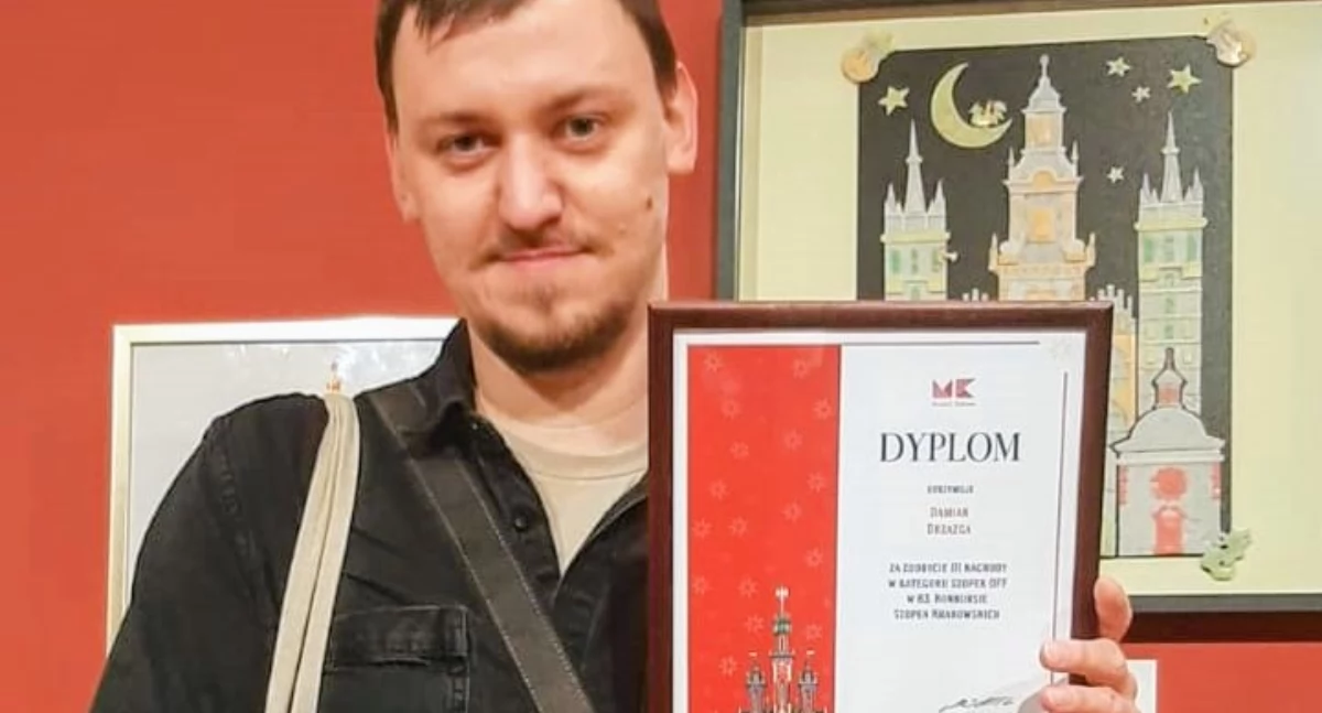 Radomszczanin Damian Drzazga nagrodzony w konkursie szopek krakowskich. W drugi roku po debiucie