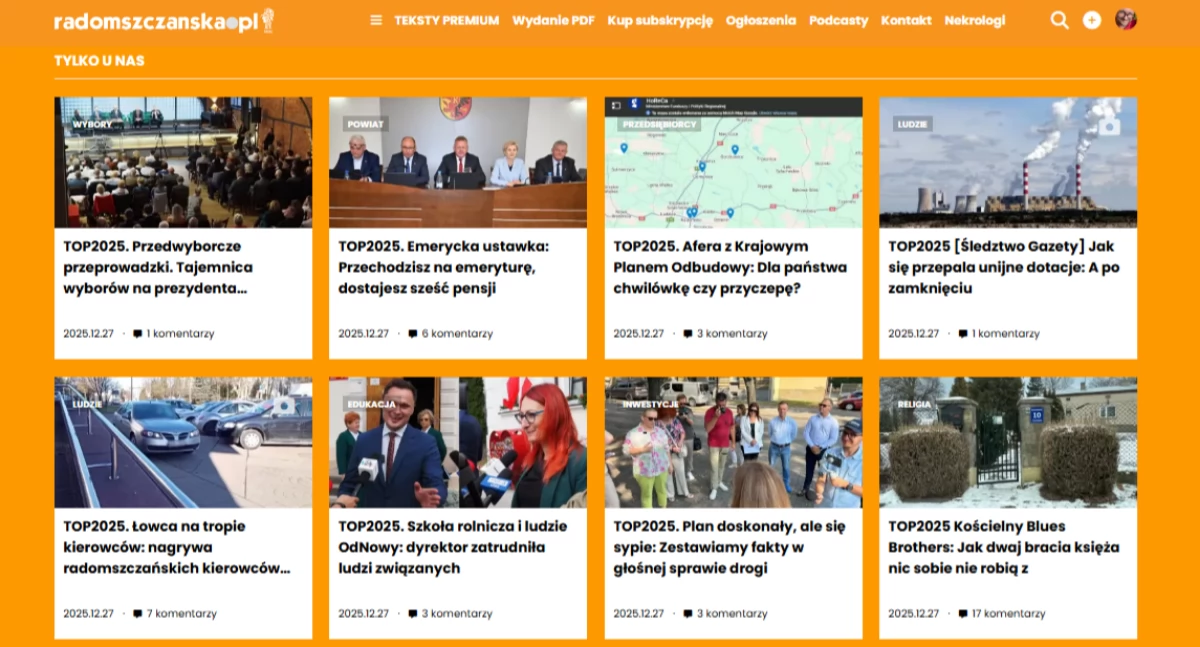 Informacja dla subskrybentów Gazety Radomszczańskiej