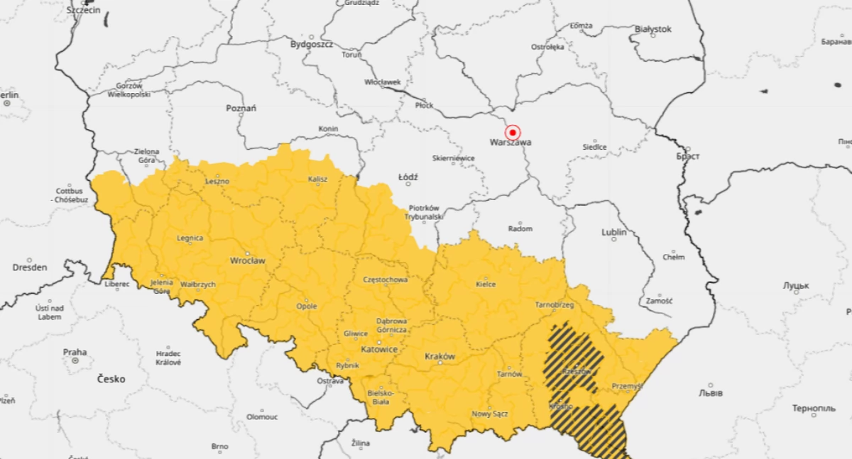 Marznące opady i ślisko w powiecie radomszczańskim. Ostrzeżenie Instytutu Meteorologii i Gospodarki Wodnej