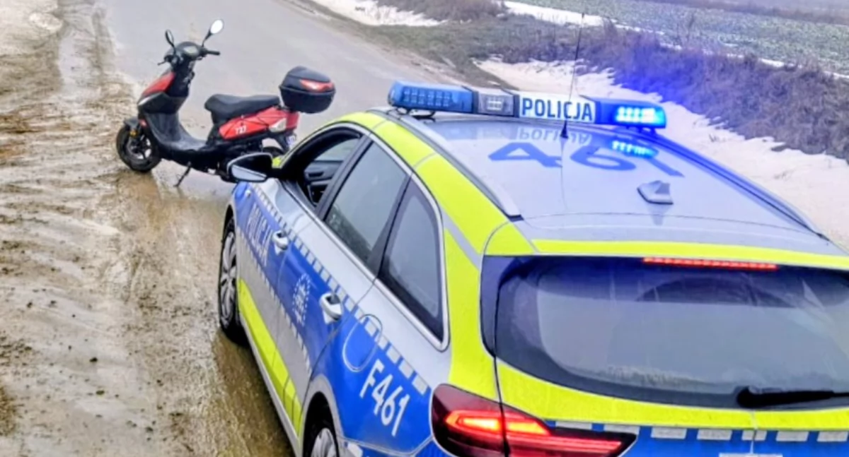 Pijany motorowerzysta z zakazem, jeździł po drogach Przedborza. Teraz grozi mu więzienie