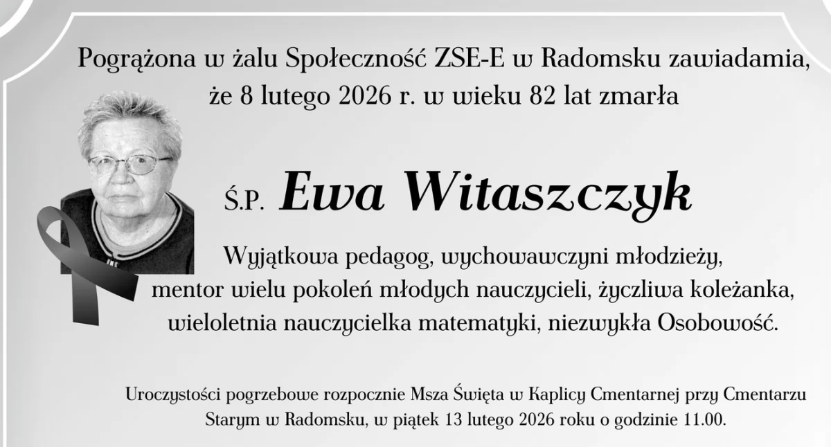 Społeczność Elektryka: Pani Ewa Witaszczyk była wyjątkowa. Odeszła w wieku 82 lat