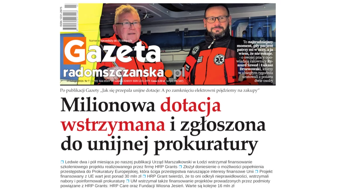O czym przeczytasz w najnowszym wydaniu Gazety Radomszczańskiej