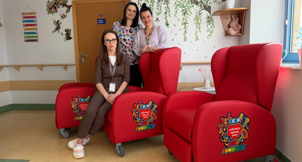 Leżanki od WOŚP na oddziale dla dzieci. Rodzice mogą być z nimi całą dobę