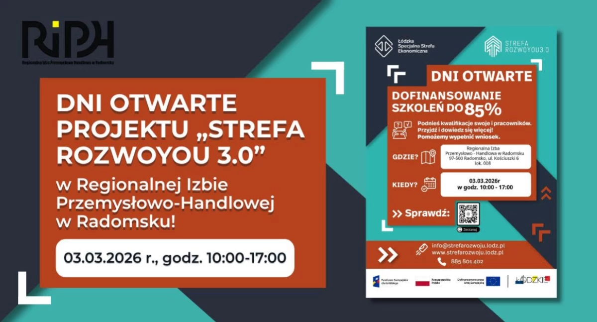Dni Otwarte Projektu „Strefa RozwoYou 3.0” w siedzibie Regionalnej Izby Przemysłowo-Handlowej