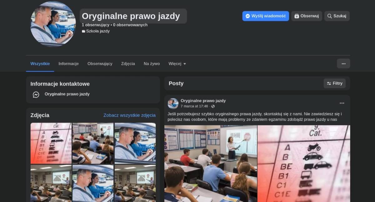 Prawo jazdy bez egzaminu? Proszę bardzo. Wystarczy wysłać dane i wpłacić pieniądze. Uwaga! To oszustwo