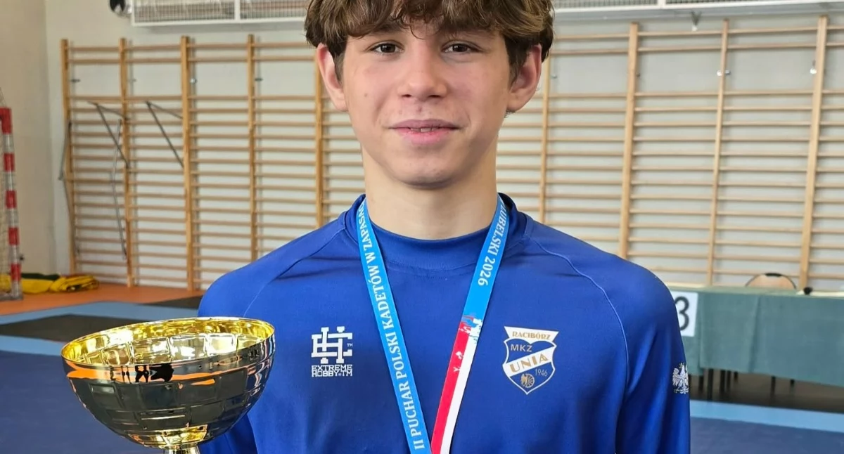 Radomszczanin Antoni Koćwin na najwyższym stopniu podium Pucharu Polski Kadetów w Janowie Lubelskim