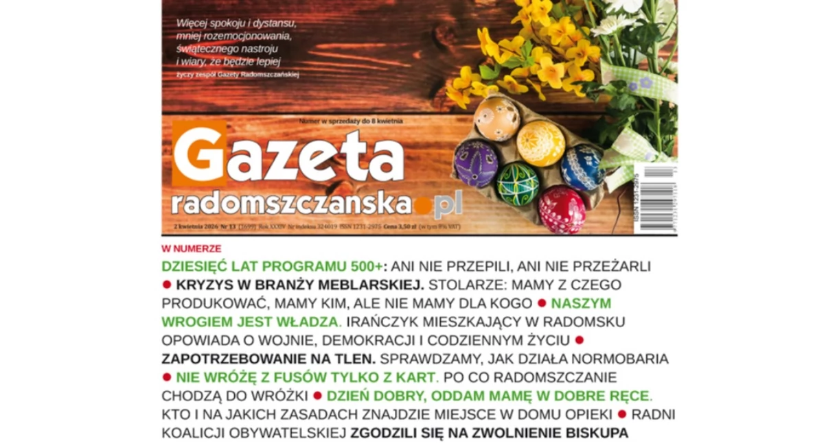 Sprawdź, o czym przeczytasz w najnowszym wydaniu Gazety Radomszczańskiej