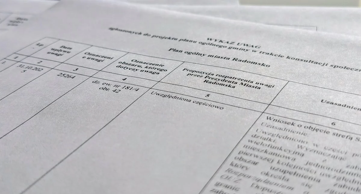 CZĘŚĆ 1: Mamy wstępną listę uwzględnionych i odrzuconych przez miasto uwag mieszkańców do Planu Ogólnego [UWAGI 1-58]