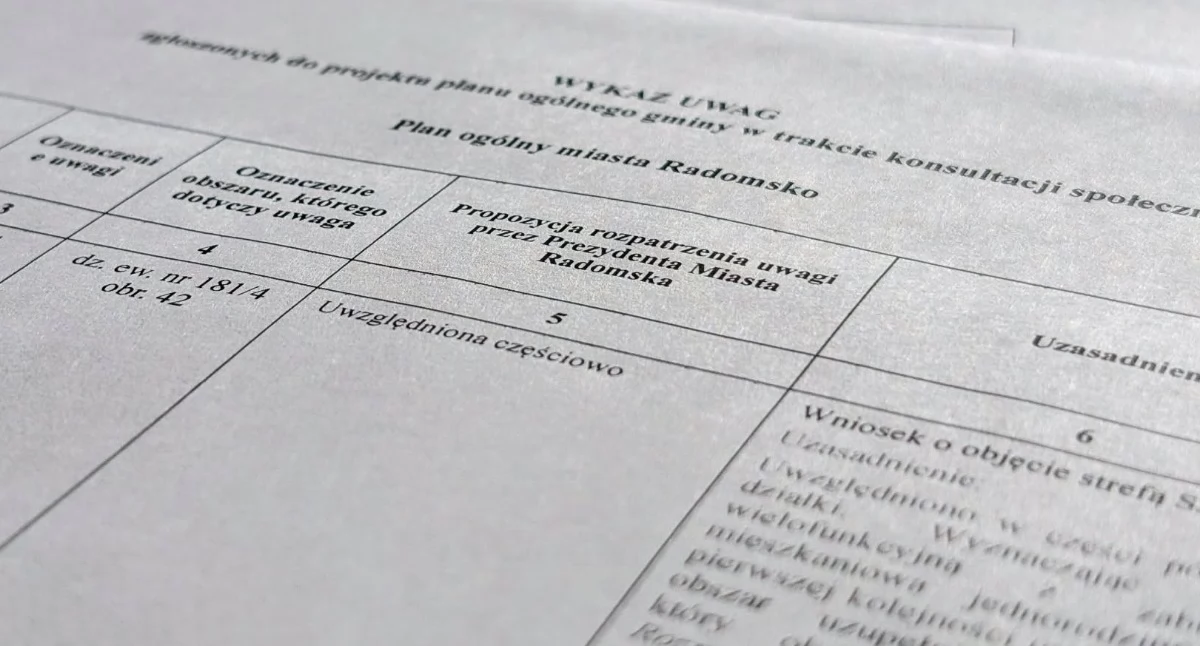 CZĘŚĆ 5: Mamy wstępną listę uwzględnionych i odrzuconych przez miasto uwag mieszkańców do Planu Ogólnego [UWAGI 264-319]