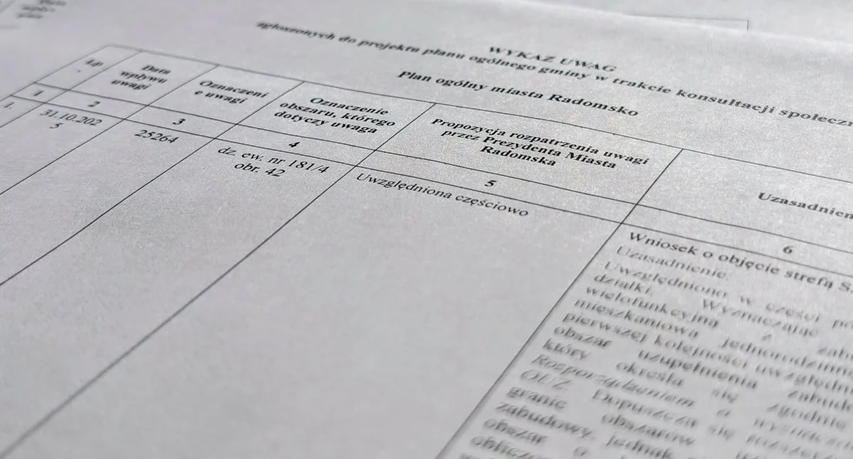 CZĘŚĆ 6: Mamy wstępną listę uwzględnionych i odrzuconych przez miasto uwag mieszkańców do Planu Ogólnego [UWAGI 320-373] 