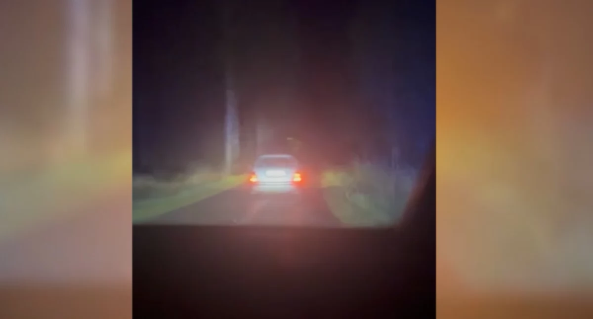 [WIDEO] 24-latek z zakazem kierowania nie zatrzymał się do kontroli. Rozpoczął się policyjny pościg zakończony w cieku wodnym