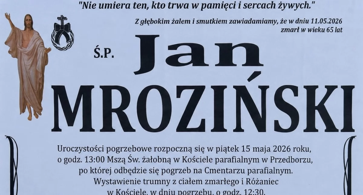 Przedbórz żegna Jana Mrozińskiego wieloletniego radnego i oddanego samorządowca