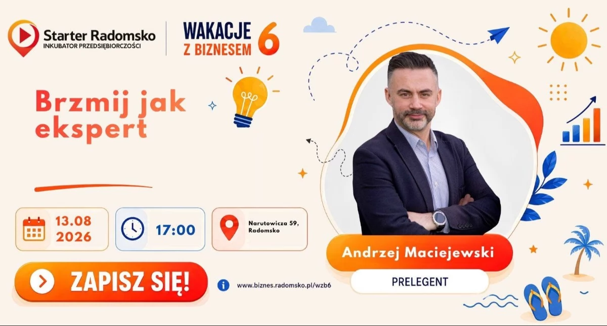Jak brzmieć jak ekspert i zyskać zaufanie słuchaczy podczas prezentacji? Tego będą się uczyć uczestnicy szkolenia, które odbędzie się w Starterze Radomsko