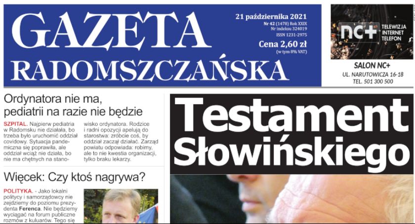 W najnowszej Gazecie: Testament Słowińskiego, Więcek pyta, kto nagrywa i historia I LO