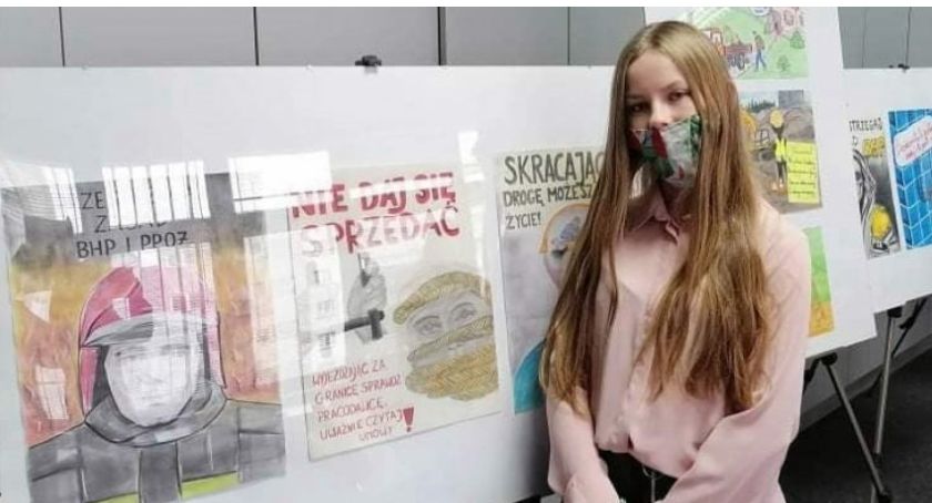 Paulina Żurawska z LO w Przedborzu zajęła 2. miejsce X Międzyszkolnym Konkursie Plastycznym „Kultura Bezpieczeństwa”