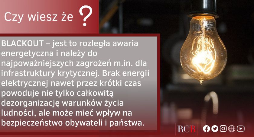 Rządowe Centrum Bezpieczeństwa pyta: czy wiesz co zrobić, gdy zabraknie prądu? Słyszałeś o blackoucie?