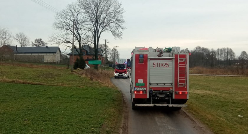 Pożar w miejscowości Niwa Zagórska w gminie Wielgomłyny