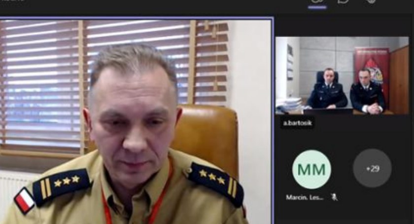 Roczna odprawa radomszczańskich strażaków. W formie telekonferencji, bo covid