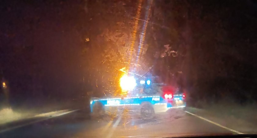 Dachowanie przed Józefowem. Seatem podróżowało dwóch mężczyzn. Policjanci sprawdzają, kto kierował