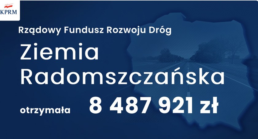 Poseł Milczanowska informuje: Prawie 8 i pół miliona na drogi w Radomsku i powiecie