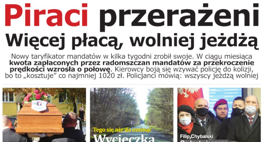O czym piszemy w najnowszej Gazecie Radomszczańskiej: drogowi piraci przerażeni. Płacą i mocno zwalniają 