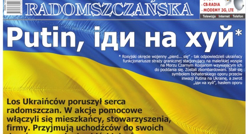 Putin, иди на хуй. W najnowszym wydaniu Gazety o tym, jak Radomsko zareagowało na wojnę Putina 