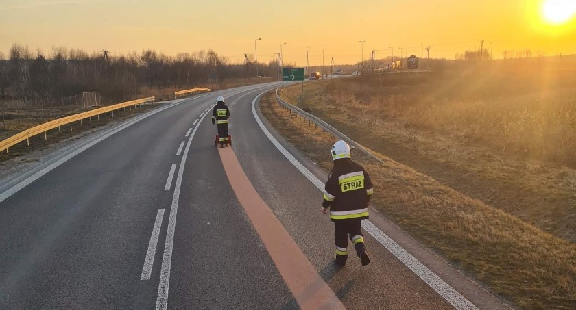 Plama oleju miała kilkaset metrów. Zajęli się nią strażacy z OSP Bogwidzowy
