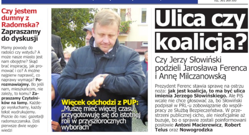 W najnowszej Gazecie: Ulica czy koalicja. Czy Słowiński podzieli miejsko-powiatową koalicję?