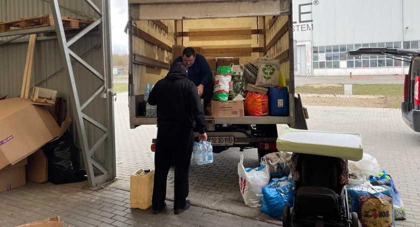 Oleksandr Tretiak, mer miasta Równe w Ukrainie, dziękuję staroście Beacie Pokorze i sekretarzowi Tomaszowi Kornackiemu za pomoc